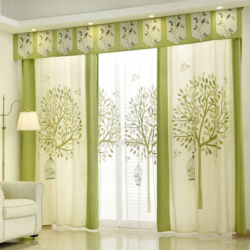 Light Green Curtains For Blue Gray Walls