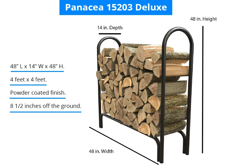 Panacea 15203 Deluxe | 4-Foot Firewood Rack