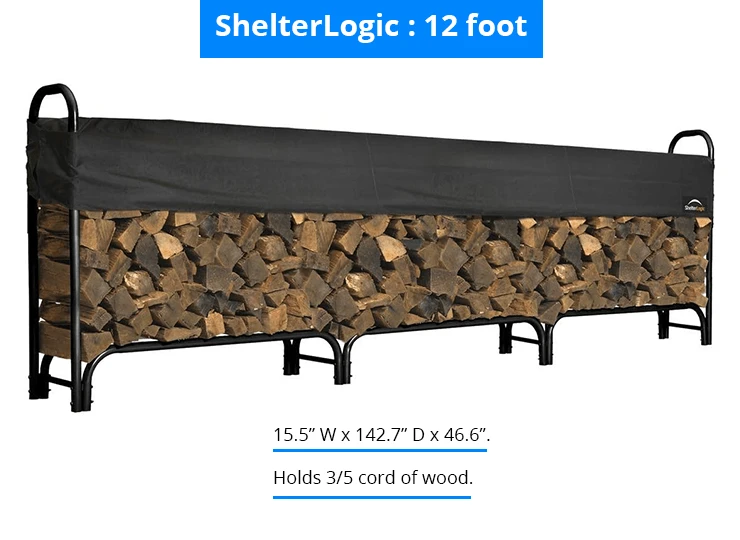 Shelterlogic Backyard Storage Series | 12-Foot Firewood Rack