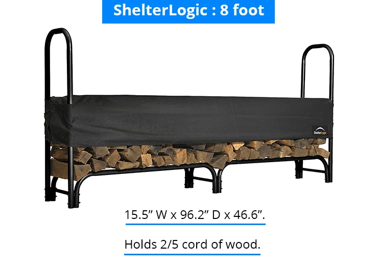ShelterLogic Adjustable Heavy Duty Outdoor Firewood Rack