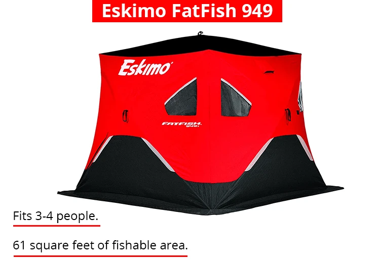 Eskimo FatFish Series Pop-Up Portable Ice Fishing Shelter