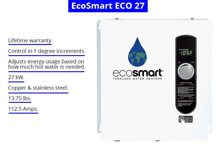 EcoSmart ECO 27 Electric Tankless Water Heater