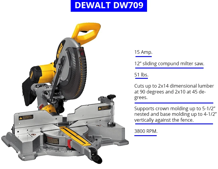 DEWALT 12-Inch Sliding Compound Miter Saw (DWS709)