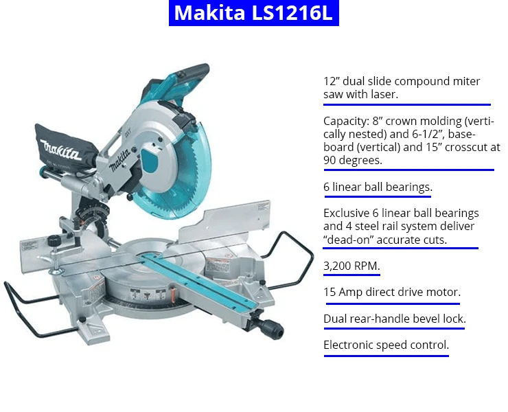 Makita LS1216L | Sliding Compound Miter Saw With Laser