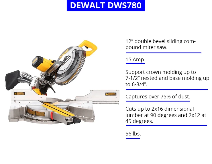 DEWALT DWS780 | 12-inch Double-Bevel Sliding Compound Saw