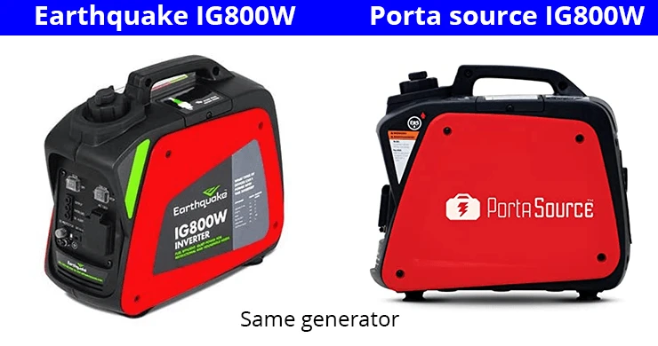 Earthquake-IG800W-vs-porta-source-portable-power-Inverter-Generator