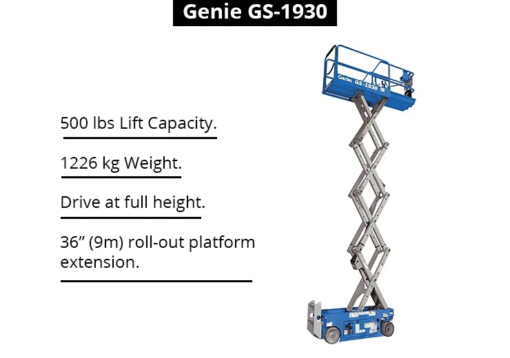 Genie GS-1930 | 25 Feet Height | Scissor Lift
