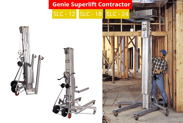 Genie Superlift Contractor, SLC- 18, 650 Lbs Load Capacity, Lift Height 18' 6", Load & Transport With Single User