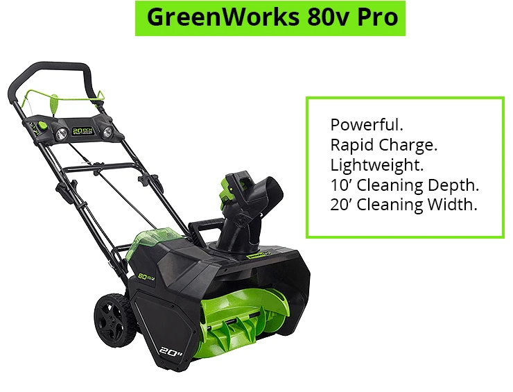 GreenWorks 80V Snow Blower