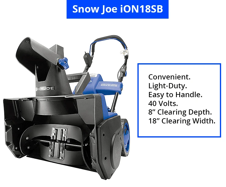 A reliable 40V snow blower that suits most homeowners.