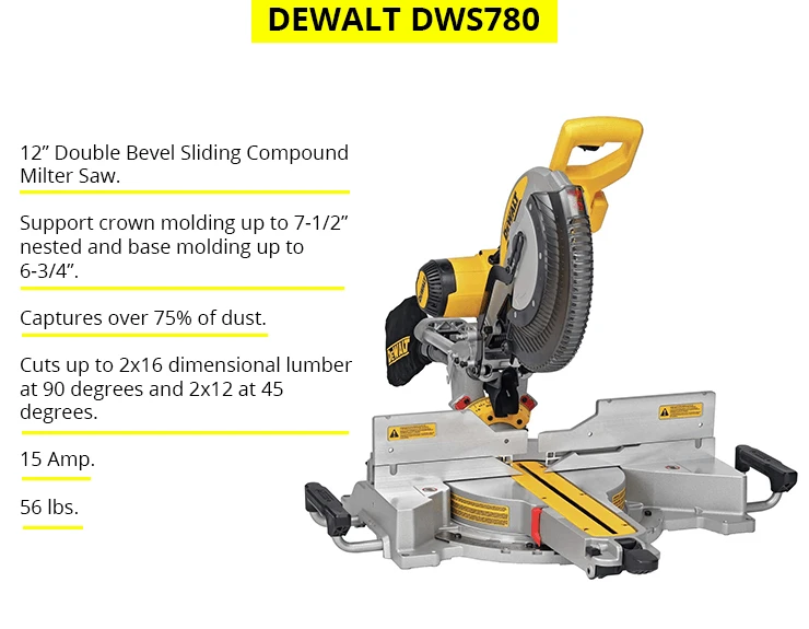 DEWALT DWS780 | Double-Beveled Sliding Compound Saw