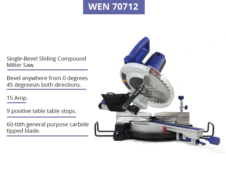 WEN 70712 | 12-inch Sliding Compound Miter Saw