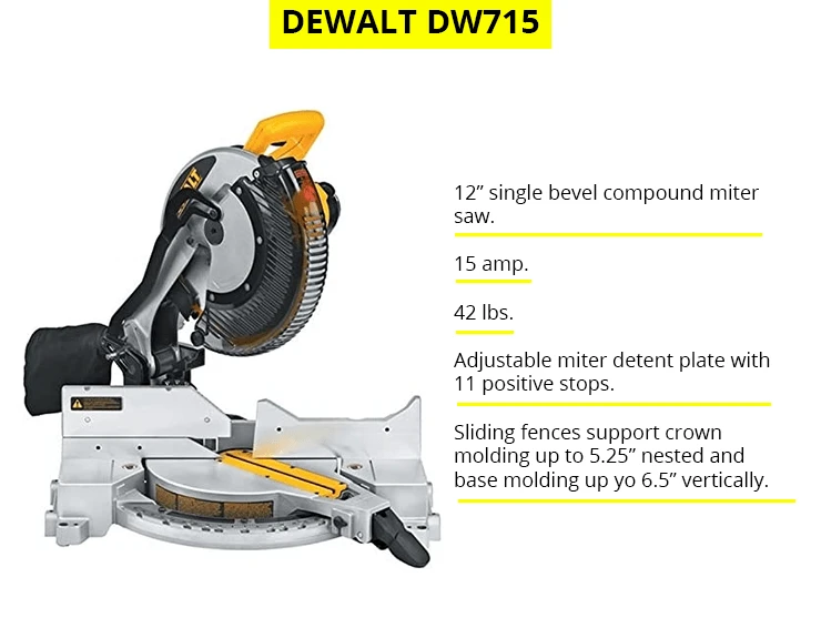 DEWALT DW715 | 12-Inch 15-Amp Miter Saw