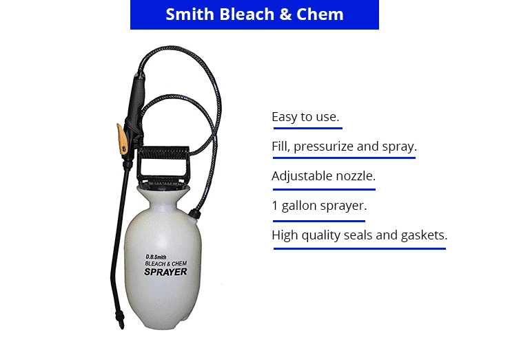 Smith 190285 1-Gallon Bleach And Chemical Sprayer For Lawns And Gardens 