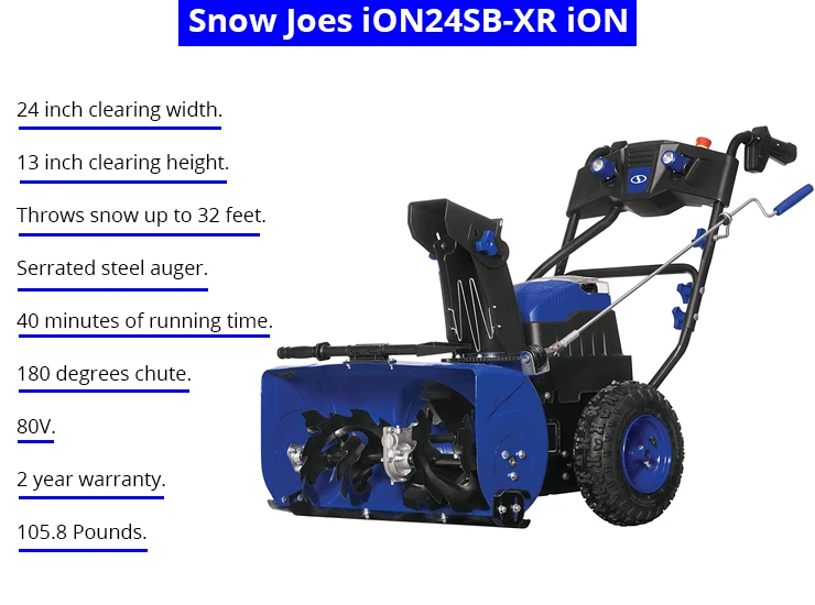 Snow Joe ION24SB-XRP ION 80V Cordless Two Stage 3-Speed