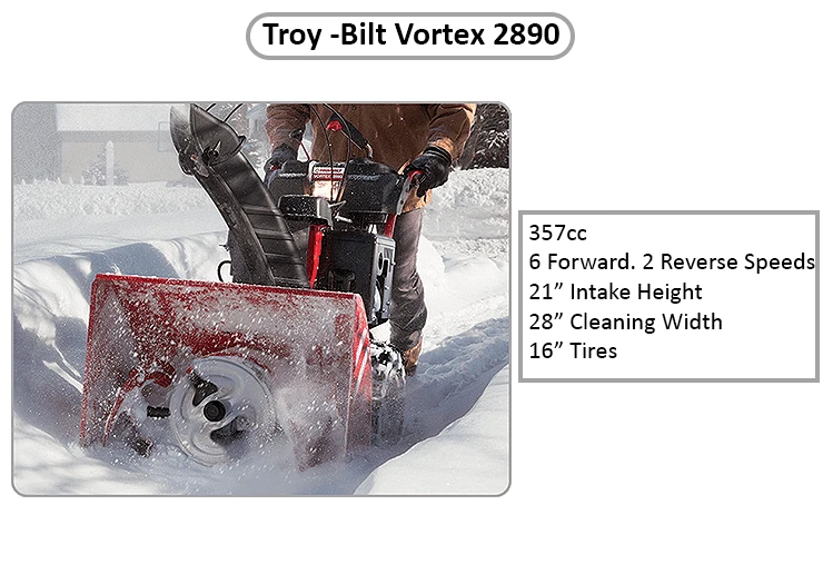 Troy Bilt Vortex 2890 | 3 Stage Snow Blower