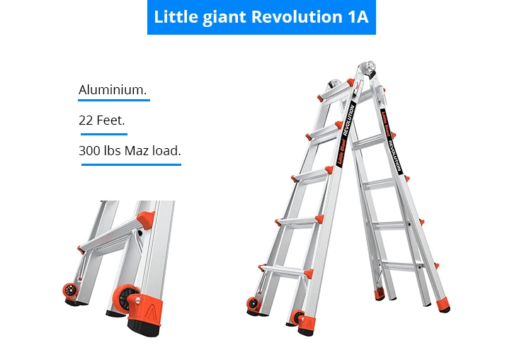 Little Giant Ladder Systems 12022 Revolution Use, 22 Foot Multi-Purpose Ladder, Ft, Gray