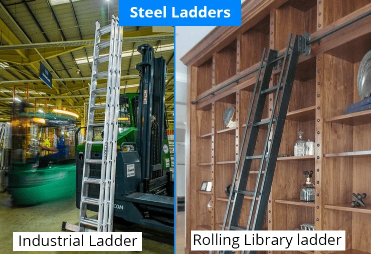 Steel-ladder-examples-types-of-ladders