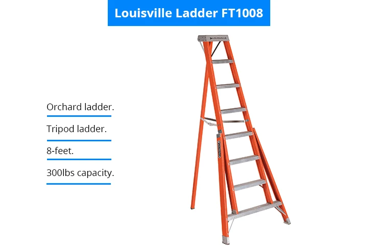 Louisville Ladder FT1008 Fiberglass Tripod Ladder Orchard