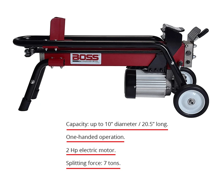 Boss Industrial ES7T20 | 7-Ton Electric Log Splitter