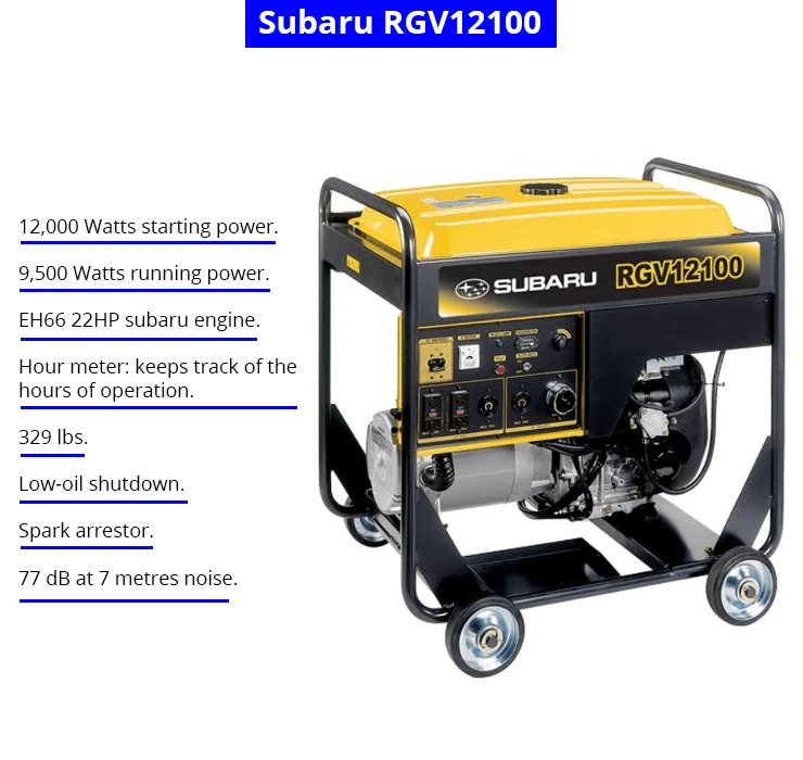 Subaru RGV12100 | 22 HP Industrial Generator