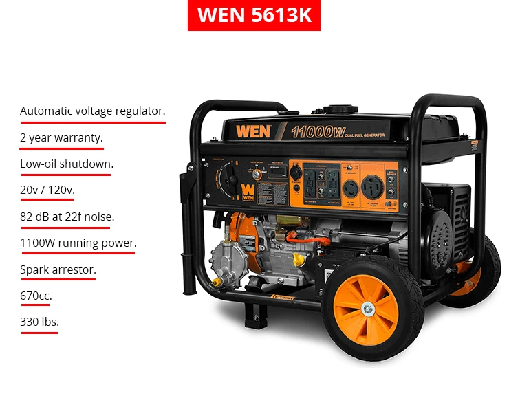 WEN 5613K 13,000-Watt | Gas Generator