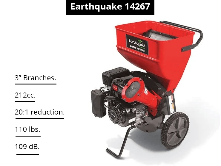 Earthquake 14267 Chipper Shredder With 212cc 4-Cycle Viper Engine