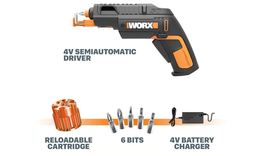 WORX WX255L SD Semi-Automatic Power Screw Driver With Screw Holder 