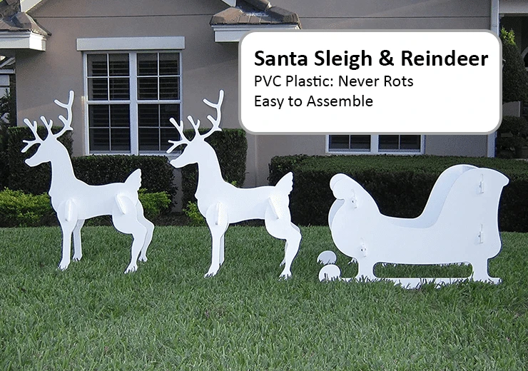 Santa Sleigh & Reindeer