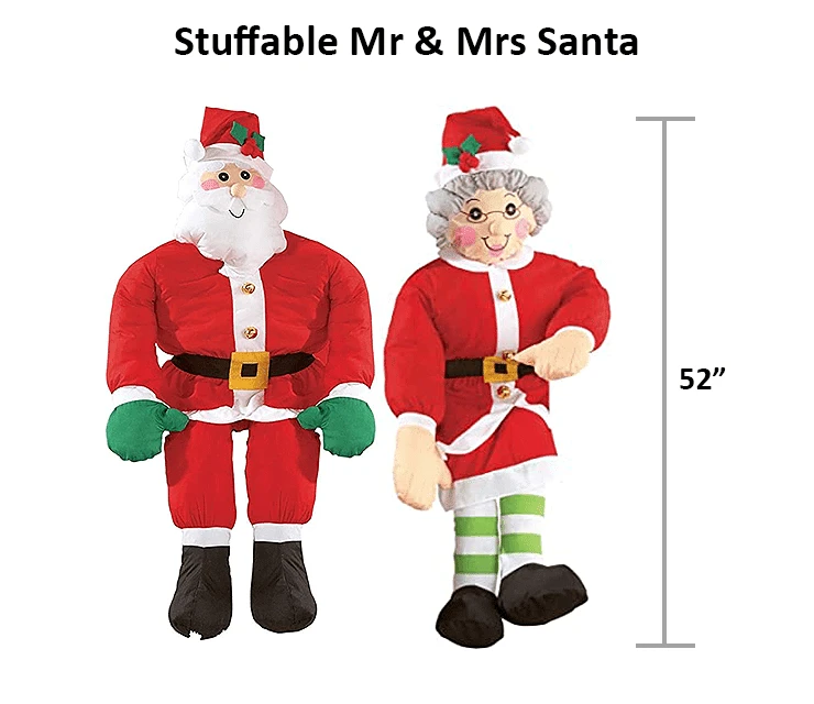 Stuffable Mr. And Mrs. Claus | Christmas Outdoor Decor