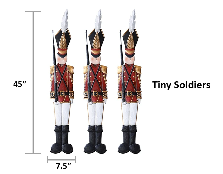 Metal Holiday Tin Soldier Wall Decoration