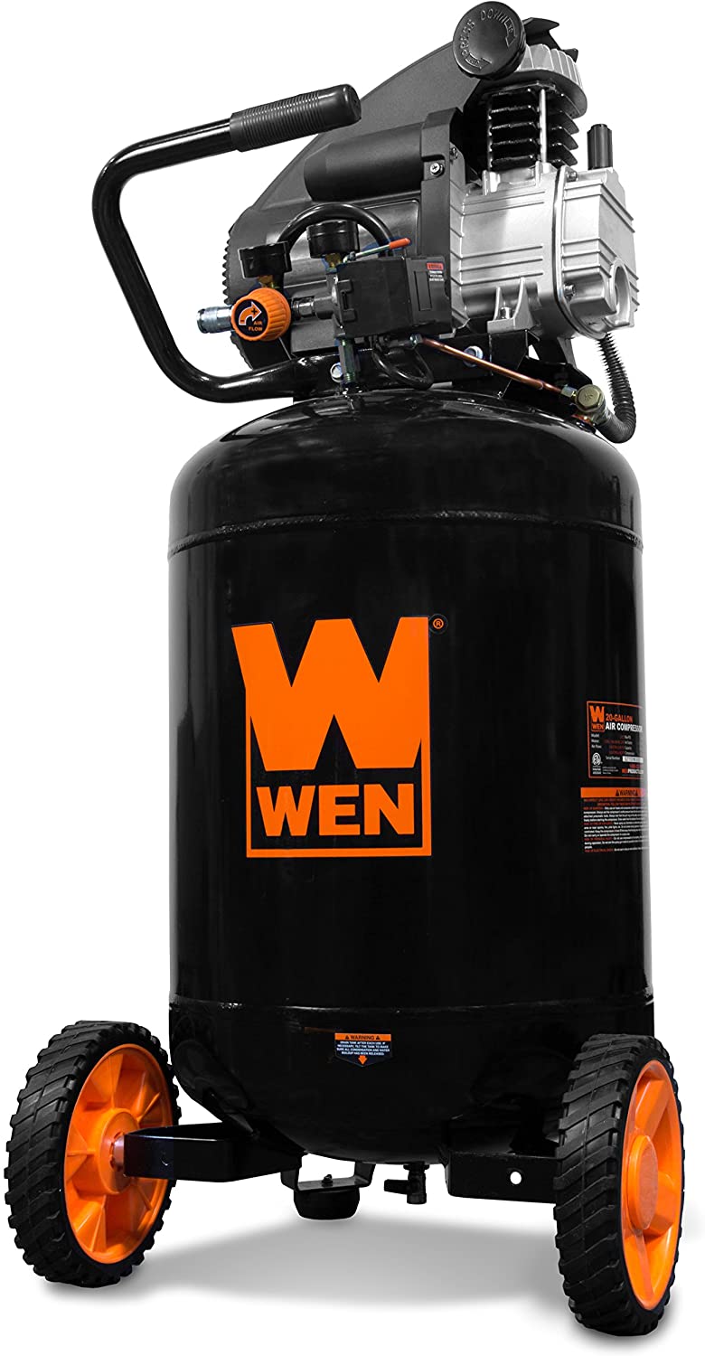 WEN 2202 20-Gallon Oil-Lubricated Portable Vertical Air Compressor